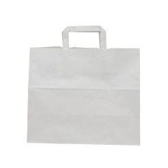 Bele papirne kese sa unutrašnjom ručkom - 32x17x27 cm
